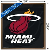 Мајами Топлина-Логото Ѕид Постер, 22.375 34