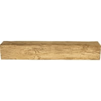 Ekena Millwork 4 H 4 D 36 W песочна фаула дрво камин Мантел, природен бор, природен бор