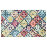 Прецизен печатен килим за кујна, мароканска плочка сина, 2 '3' 4