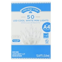Време на одмор LED Mini Light Set, Cool White, Count