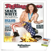 Списание „Ролинг Стоун“ - постер за бел wallид Шон со иглички, 22.375 34