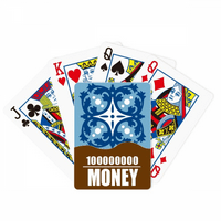 Сина Талавера Цвет Декоративна Илустрација Покер Играње Карти Смешни Рака Игра