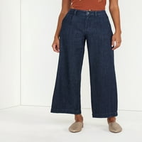 Време и TRU женските фармерки со широки панталони со широки нозе - Редовни, кратки, долги инсеми на располагање