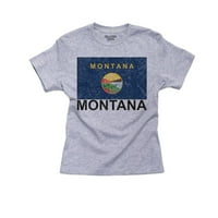 Државно Знаме на монтана-Специјално Гроздобер Издание Момче Памучна Младинска Сива Маица