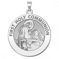 Прва Света Причест Верски Медал Стерлинг Сребро