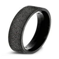 Крајбрежен накит со црна позлатена челик од не'рѓосувачки челик, прстен од вечноста