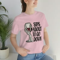 Голтки за да одат надолу, вински хумор, родово неутрална графичка маица