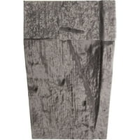 Ekena Millwork 8 H 10 D 72 W Hand Hewn Fau Wood Camplace Mantel Kit со Ashford Corbels, изгорен бор,
