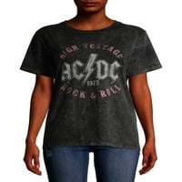Греј од Грејсон Социјална женска AC DC Краток ракав графичка маица