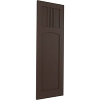 Екена Милвир 12 W 49 H TRUE FIT PVC San Miguel Mission Style Fixed Mount Sulters, Raisin Brown