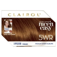 Clairol Nice'n Leasy Ternate Ternuate Crème во боја на коса 5r средно топол обурн, апликација