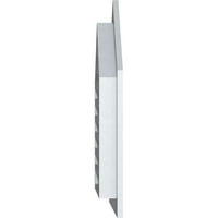Ekena Millwork 20 W 22 H врв на врвот на теренот за проветрување: Функционален, PVC Gable Vent W 1 4 рамка за рамна трим
