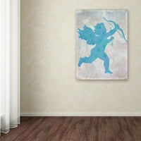 Трговска марка ликовна уметност „Cupid Blue“ платно уметност од Кора Ниле