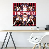Торонто Рапторс - Постери за тимски wallидови со магнетна рамка, 22.375 34