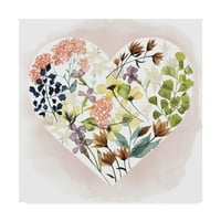 Трговска марка ликовна уметност „Loveубов цветна јас“ платно уметност од Грејс Поп