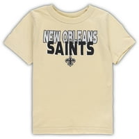 Маица на тимот на Toddler Gold New Orleans Saints