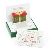 Хартија се појавуваат Божиќни картички и сет на коверти за појавување, среќен Божиќен подарок, 10 пакувања