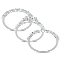 2- Карат Т.Г.В. Marquise-Cut создаде бел моисанит Стерлинг сребрен прстен за ангажман