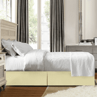 14 прилагодено плетено здолниште за кревети од прашина, кралица, ванила жолта