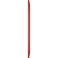 Ekena Millwork 15 W 71 H TRUE FIT PVC SINE PALLE CHEVRON модерен стил фиксни ролетни за монтирање, оган црвено