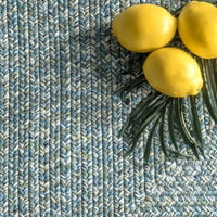 Нулум Вин плетенка во затворен килим на отворено, 2 '6 8', Аква