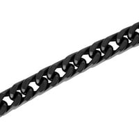 Нараквица за врски за врски со црна боја од не'рѓосувачки челик