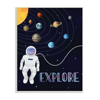 Ступел Индустрии Истражуваат Вселенска Авантура Астронаут Меѓу Планетите Графичка Уметност Нерамна Уметност Печатење Ѕидна Уметност, Дизајн На Линда Биртел