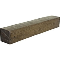 Ekena Millwork 6 H 10 D 48 W песочна фаула дрво камин мантил, природна пепел