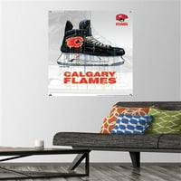 Калгари Пламен-Капе Скејт Ѕид Постер Со Притисни Иглички, 22.375 34