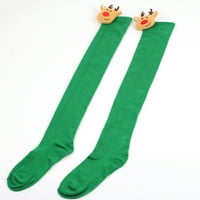 Новина од уорка Брзо Сушење Еднобојна Симпатична Долга Удобна Виси Жени Тридимензионални Чорапи Зелена